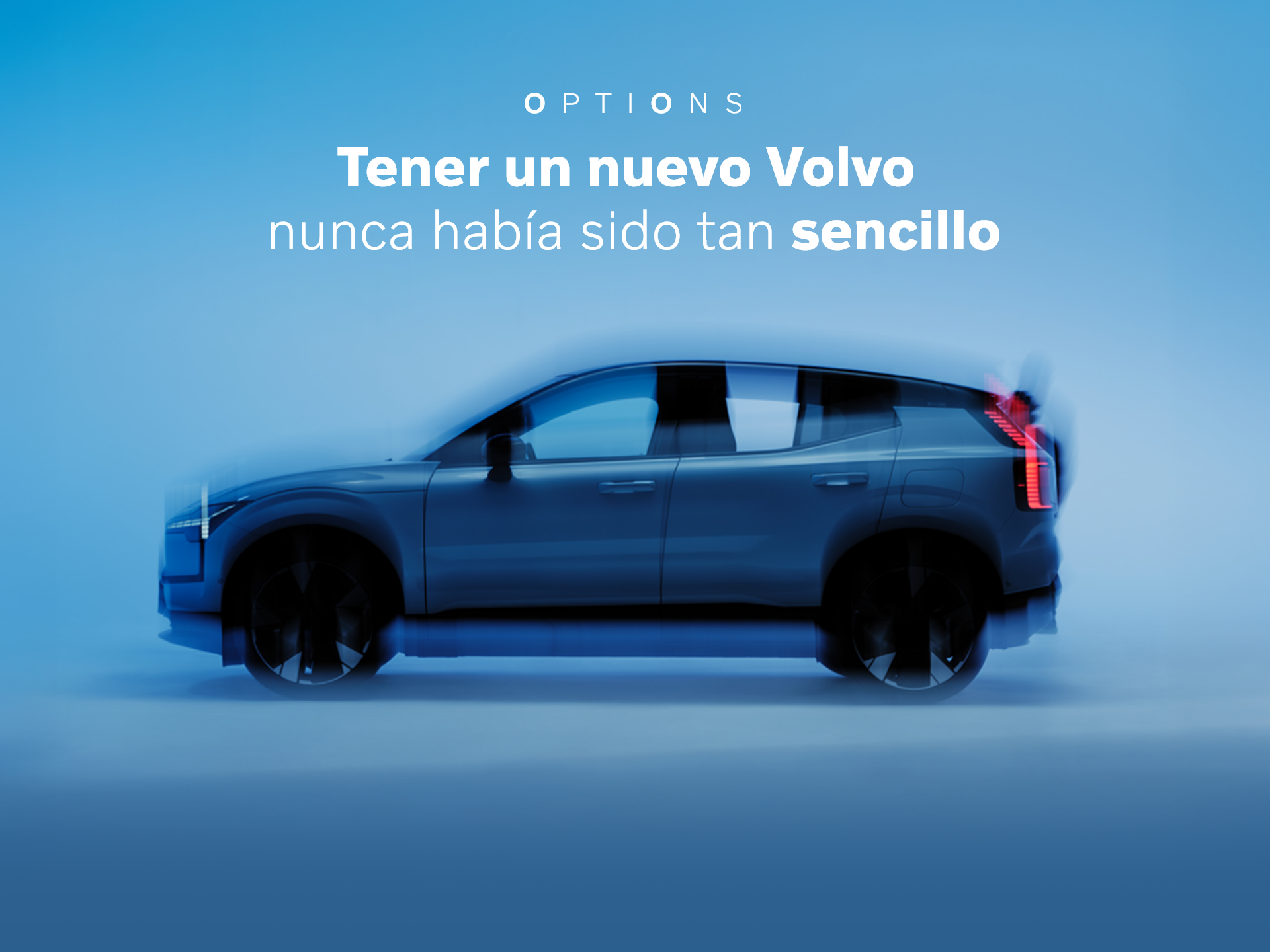 Gama de autos híbridos y eléctricos Volvo alineados en un entorno urbano.